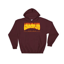 Hooded Sweatshirt - Genderfluid Flames Maroon / S
