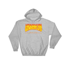 Hooded Sweatshirt - Genderfluid Flames Sport Grey / S