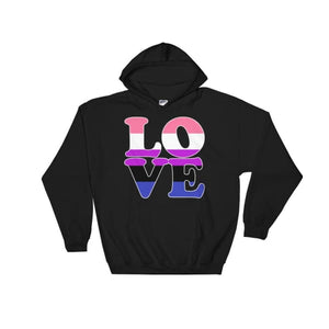 Hooded Sweatshirt - Genderfluid Love Black / S