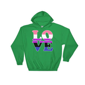 Hooded Sweatshirt - Genderfluid Love Irish Green / S