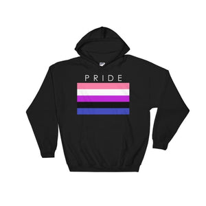Hooded Sweatshirt - Genderfluid Pride Black / S