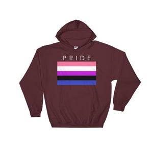 Hooded Sweatshirt - Genderfluid Pride Maroon / S
