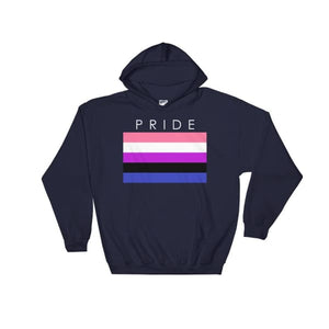 Hooded Sweatshirt - Genderfluid Pride Navy / S