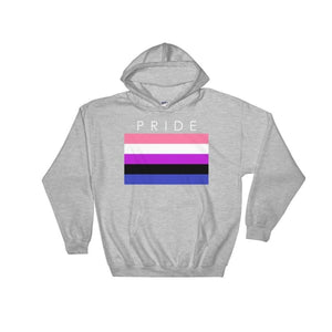 Hooded Sweatshirt - Genderfluid Pride Sport Grey / S