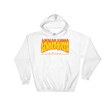 Hooded Sweatshirt - Genderqueer Flames White / S