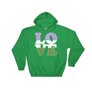 Hooded Sweatshirt - Genderqueer Love Irish Green / S