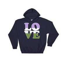 Hooded Sweatshirt - Genderqueer Love Navy / S