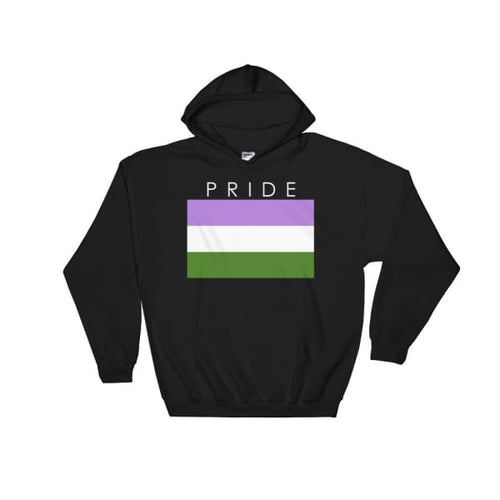 Hooded Sweatshirt - Genderqueer Pride Black / S