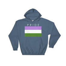 Hooded Sweatshirt - Genderqueer Pride Indigo Blue / S