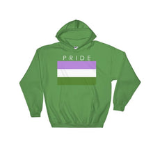Hooded Sweatshirt - Genderqueer Pride Irish Green / S