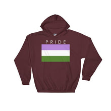 Hooded Sweatshirt - Genderqueer Pride Maroon / S
