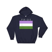 Hooded Sweatshirt - Genderqueer Pride Navy / S