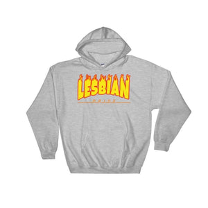 Hooded Sweatshirt - Lesbian Flames Sport Grey / S
