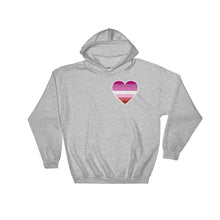 Hooded Sweatshirt - Lesbian Heart Sport Grey / S