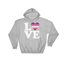 Hooded Sweatshirt - Lesbian Love & Heart Sport Grey / S