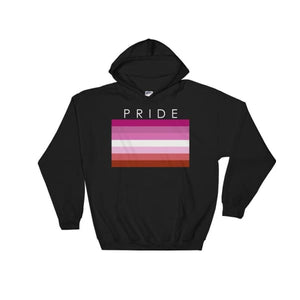 Hooded Sweatshirt - Lesbian Pride Black / S
