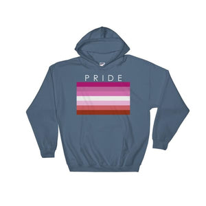 Hooded Sweatshirt - Lesbian Pride Indigo Blue / S