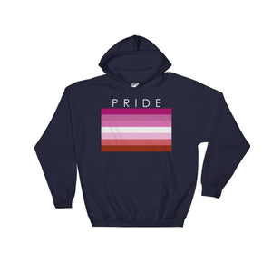 Hooded Sweatshirt - Lesbian Pride Navy / S
