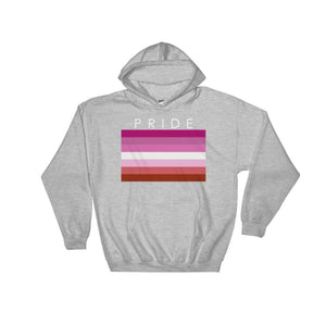 Hooded Sweatshirt - Lesbian Pride Sport Grey / S