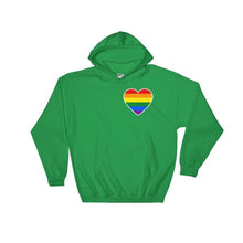 Hooded Sweatshirt - Lgbt Heart Irish Green / S