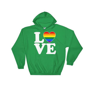Hooded Sweatshirt - Lgbt Love & Heart Irish Green / S