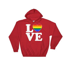Hooded Sweatshirt - Lgbt Love & Heart Red / S