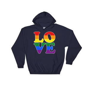 Hooded Sweatshirt - Lgbt Love Navy / S