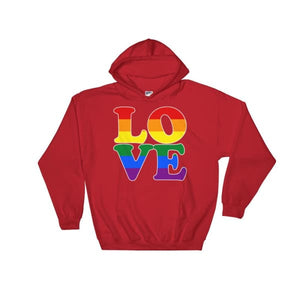 Hooded Sweatshirt - Lgbt Love Red / S