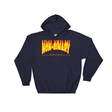 Hooded Sweatshirt - Non-Binary Flames Navy / S