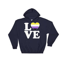 Hooded Sweatshirt - Non Binary Love & Heart Navy / S