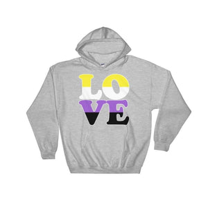 Hooded Sweatshirt - Non Binary Love Sport Grey / S