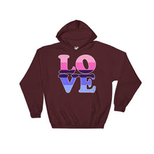 Hooded Sweatshirt - Omnisexual Love Maroon / S