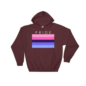 Hooded Sweatshirt - Omnisexual Pride Maroon / S
