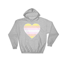 Hooded Sweatshirt - Pangender Big Heart Sport Grey / S