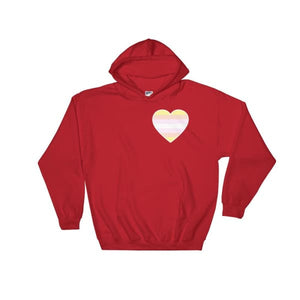 Hooded Sweatshirt - Pangender Heart Red / S