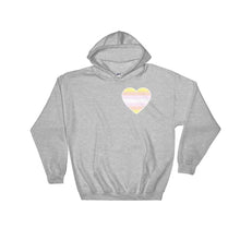Hooded Sweatshirt - Pangender Heart Sport Grey / S