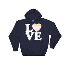 Hooded Sweatshirt - Pangender Love & Heart Navy / S
