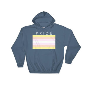 Hooded Sweatshirt - Pangender Pride Indigo Blue / S