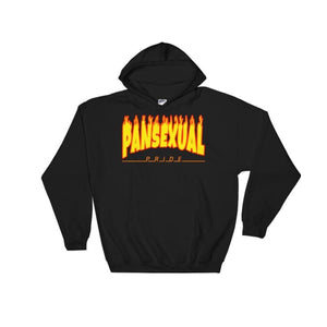 Hooded Sweatshirt - Pansexual Flames Black / S