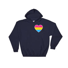 Hooded Sweatshirt - Pansexual Heart Navy / S