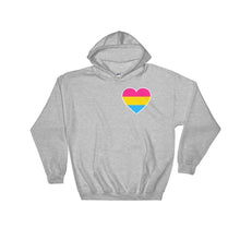 Hooded Sweatshirt - Pansexual Heart Sport Grey / S