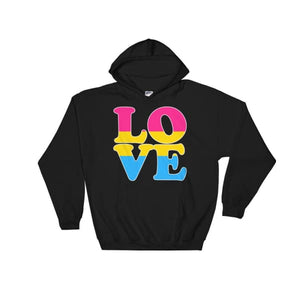 Hooded Sweatshirt - Pansexual Love Black / S