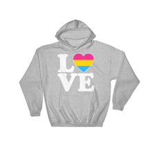 Hooded Sweatshirt - Pansexual Love & Heart Sport Grey / S
