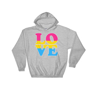 Hooded Sweatshirt - Pansexual Love Sport Grey / S