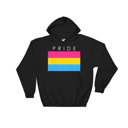 Hooded Sweatshirt - Pansexual Pride Black / S