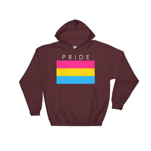 Hooded Sweatshirt - Pansexual Pride Maroon / S