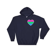 Hooded Sweatshirt - Polysexual Heart Navy / S