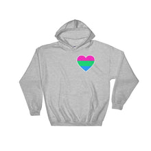 Hooded Sweatshirt - Polysexual Heart Sport Grey / S