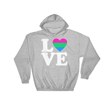 Hooded Sweatshirt - Polysexual Love & Heart Sport Grey / S