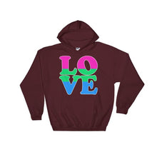 Hooded Sweatshirt - Polysexual Love Maroon / S